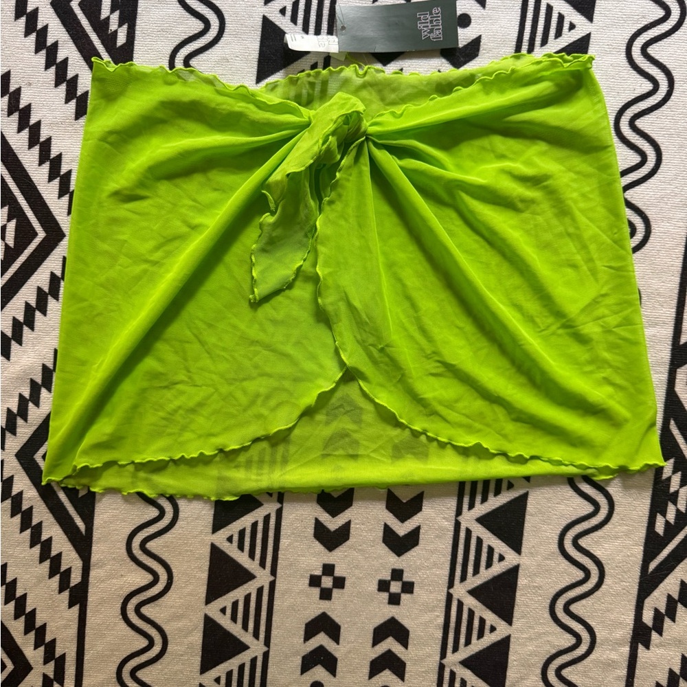 Chic Lime Green Swim Cover-Up